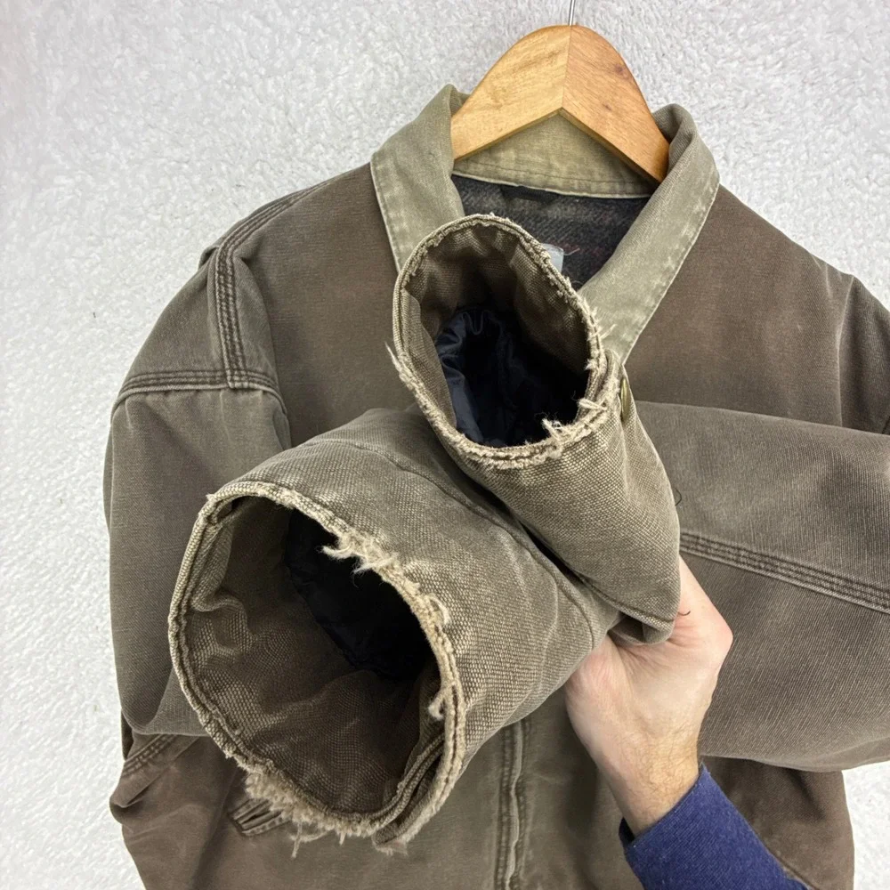 Carhartt Detroit Jacket Blanket Lined Mens‎ 2XL J97 CHT Chestnut Brown